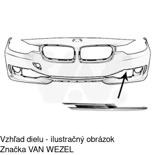 Lišta krytu nárazníka 20D127-7 /POLCAR/ - obr. 1