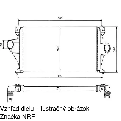Chladiče vzduchu (Intercoolery) POLCAR 2325J8-1