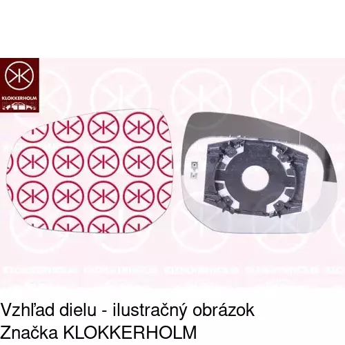Sklo vonkajšieho zrkadla s držiakom 2331554E /POLCAR/ - obr. 3