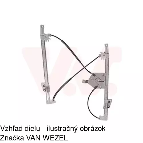 Mechanizmus sťahovania okna elektrický bez motora 2334PSG1E /POLCAR/ - obr. 3