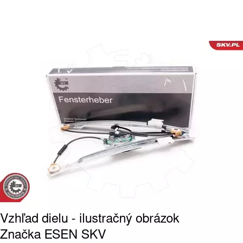 Mechanizmus sťahovania okna elektrický bez motora 2334PSG2 /POLCAR/ - obr. 2