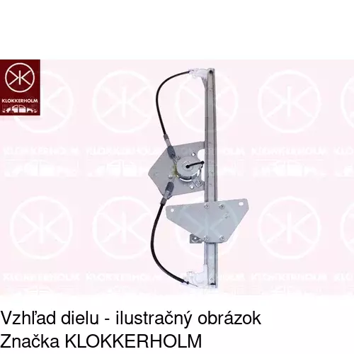 Mechanizmus sťahovania okna elektrický bez motora POLCAR 2338PSG1E