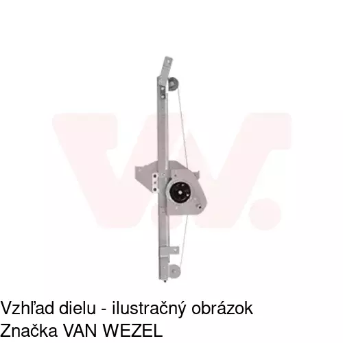 Mechanizmus sťahovania okna elektrický bez motora 2338PSG1E /POLCAR/ - obr. 2