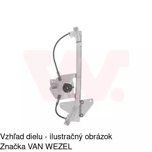 Mechanizmus sťahovania okna elektrický bez motora 2338PSG4E /POLCAR/ - obr. 2