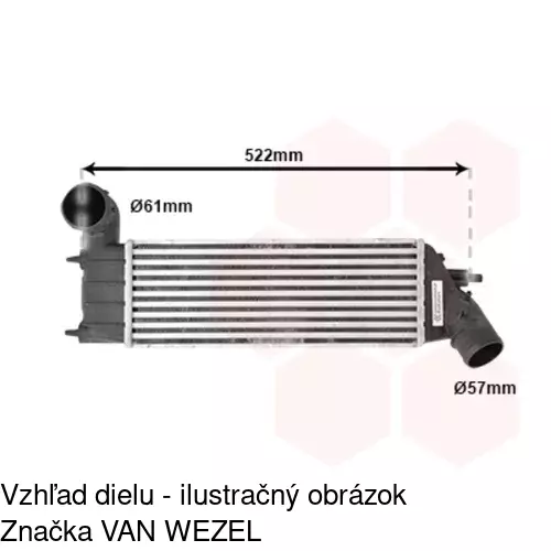 Chladiče vzduchu (Intercoolery) 2381J8-1 /POLCAR/ - obr. 1