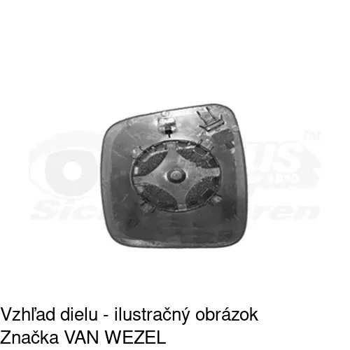 Sklo vonkajšieho zrkadla s držiakom 2391555E /POLCAR/ - obr. 5