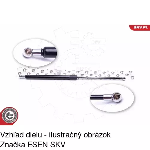 Plynová pružina 2505AB /POLCAR/ - obr. 3