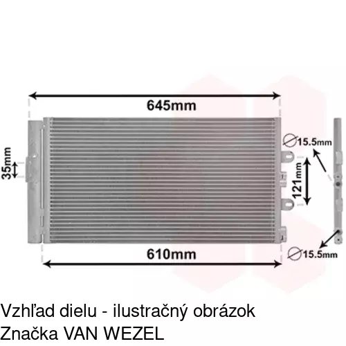 Chladiče klimatizácie 3023K8C2S /POLCAR/ - obr. 2