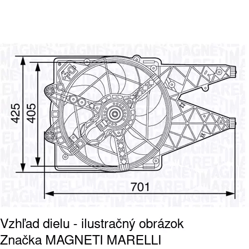 Ventilátory chladičov POLCAR 304223W4X