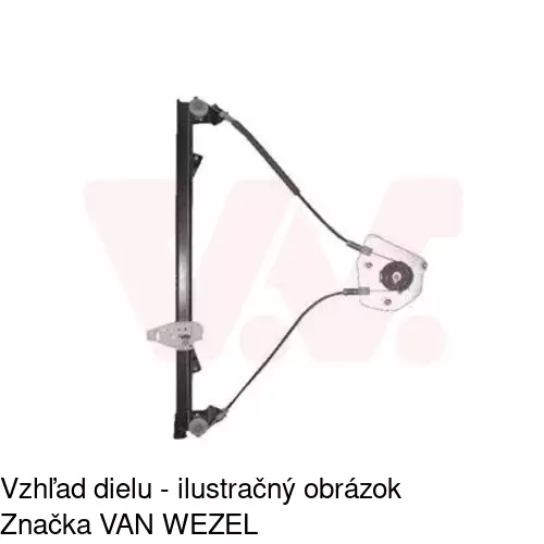 Mechanizmus sťahovania okna elektrický bez motora 3044PSG1 /POLCAR/ - obr. 2