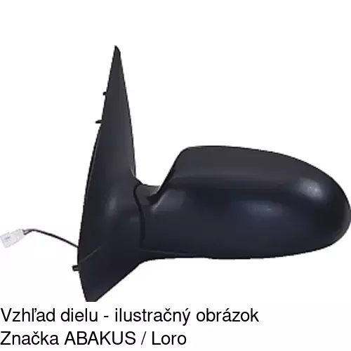 Sklo vonkajšieho zrkadla s držiakom POLCAR 3201544M