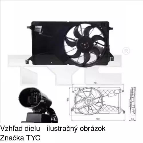 Ventilátory chladičov POLCAR 320223W2
