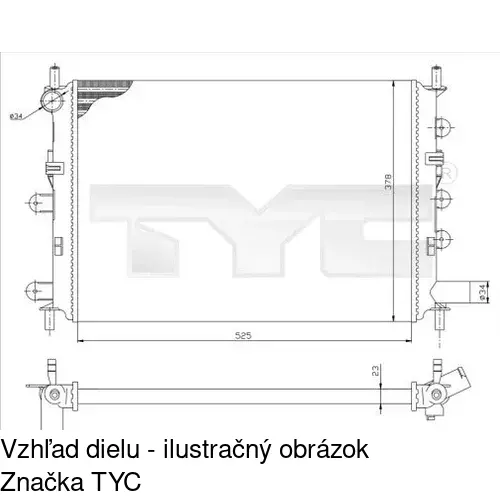 Chladiče vody 320608A5 /POLCAR/ - obr. 1