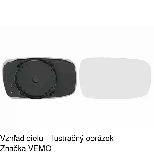 Sklo vonkajšieho zrkadla s držiakom 3216544M /POLCAR/ - obr. 2