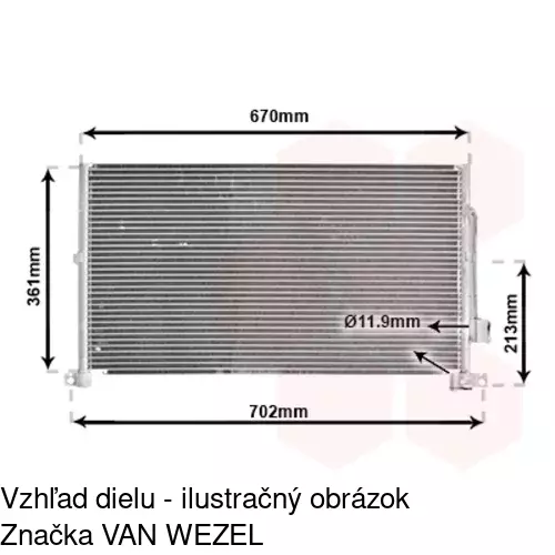 Chladiče klimatizácie 3218K8C1S /POLCAR/ - obr. 3