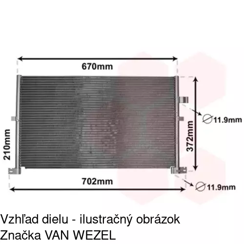 Chladiče klimatizácie 3218K8C2S /POLCAR/ - obr. 3