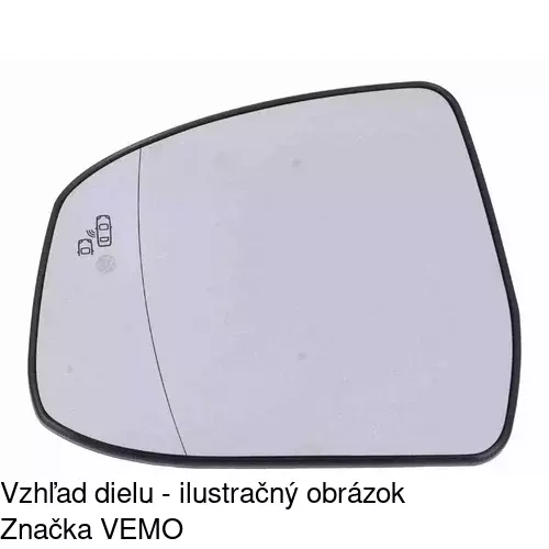 Sklo vonkajšieho zrkadla s držiakom 32C1545M /POLCAR/ - obr. 3