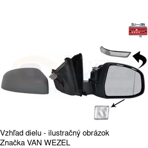Vonkajšie zrkadlo 32D1525E /POLCAR/ - obr. 3