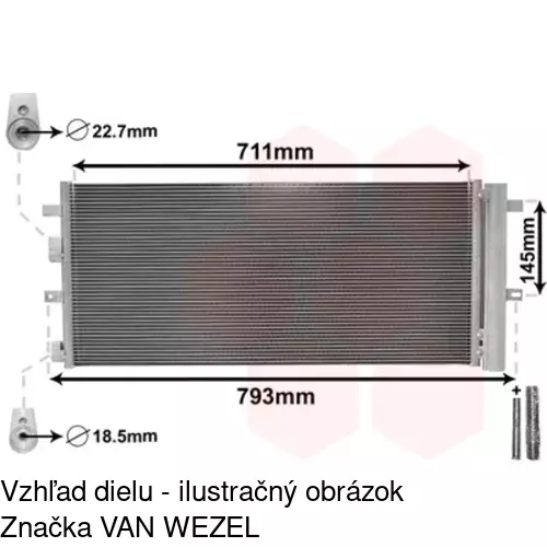 Chladiče klimatizácie 32D2K8C2 /POLCAR/ - obr. 2