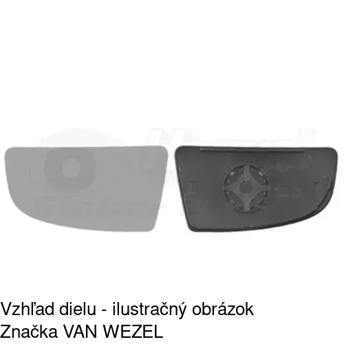 Sklo vonkajšieho zrkadla s držiakom 32N2545M /POLCAR/ - obr. 4