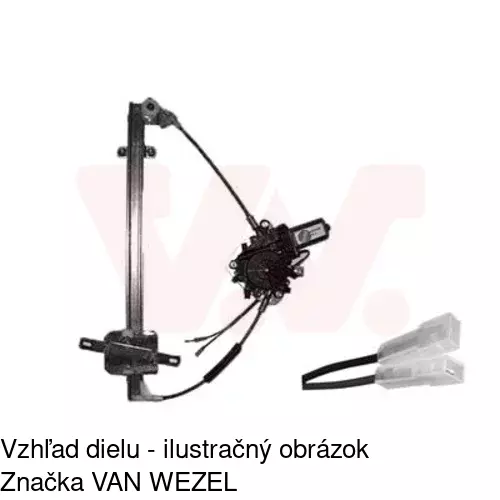 Mechanizmus sťahovania okna elektrický bez motora 4007PSG1 /POLCAR/ - obr. 2