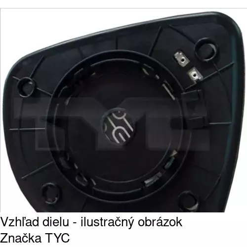 Sklo vonkajšieho zrkadla s držiakom POLCAR 4048545E