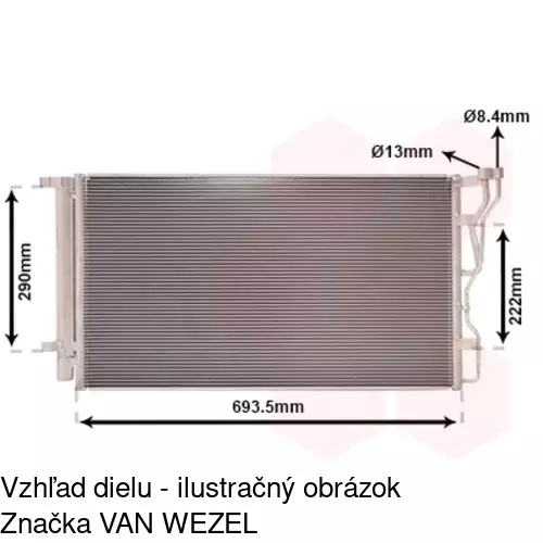 Chladiče klimatizácie POLCAR 40D1K81X