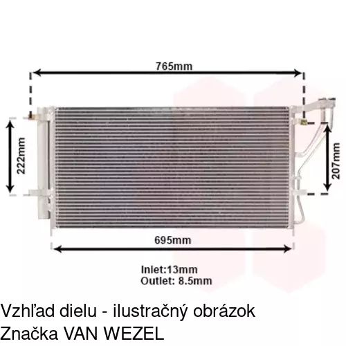Chladiče klimatizácie 4148K81X /POLCAR/ - obr. 2