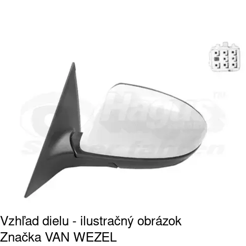 Vonkajšie zrkadlo 4560514M /POLCAR/ - obr. 1