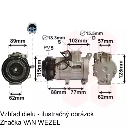 Kompresor AC 45642KS1X /POLCAR/ - obr. 1