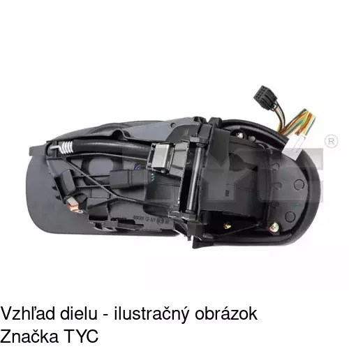 Sklo vonkajšieho zrkadla s držiakom 5003545E /POLCAR/ - obr. 5