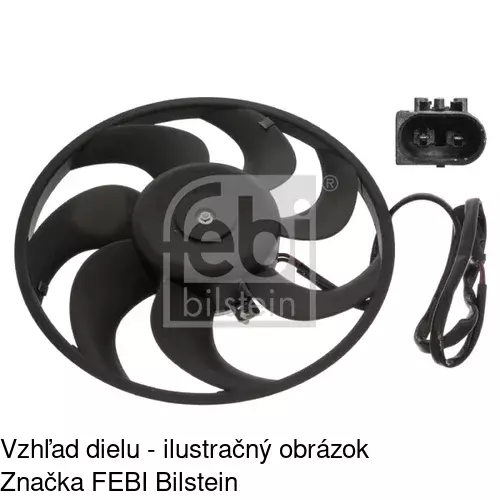 Ventilátor bez krytu / podpery 504023U1 /POLCAR/ - obr. 1