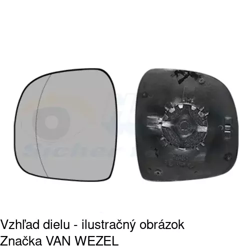 Sklo vonkajšieho zrkadla s držiakom 5040545E /POLCAR/ - obr. 1