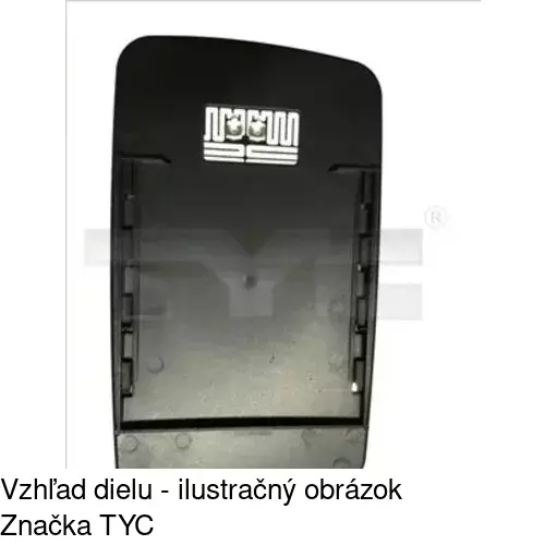 Sklo vonkajšieho zrkadla s držiakom 5062541E /POLCAR/ - obr. 3