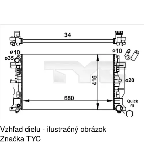 Chladiče vody 506508A5 /POLCAR/ - obr. 1