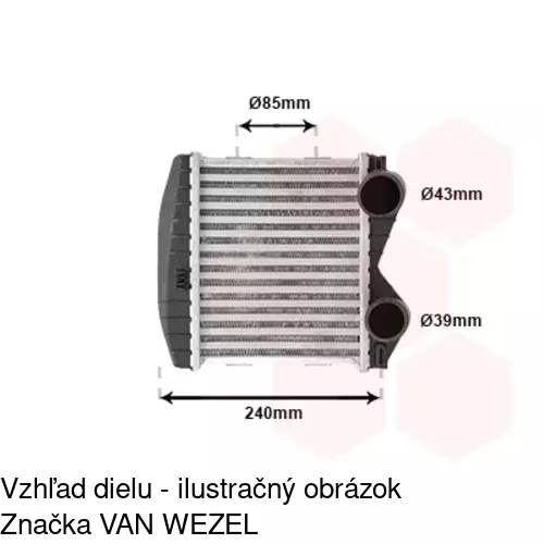 Chladiče vzduchu (Intercoolery) 5095J8-1 /POLCAR/ - obr. 3