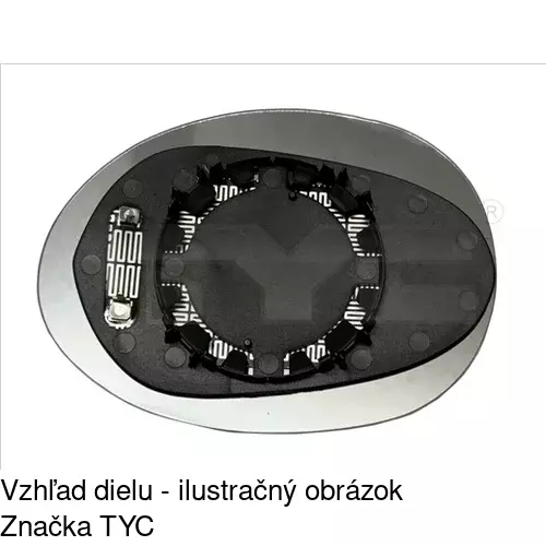 Sklo vonkajšieho zrkadla s držiakom 51B1555M /POLCAR/ - obr. 1