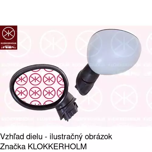 Sklo vonkajšieho zrkadla s držiakom 51B1555M /POLCAR/ - obr. 2