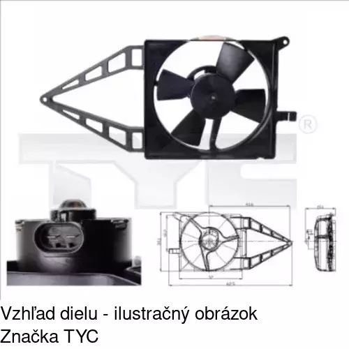 Ventilátor bez krytu / podpery 550723U1 /POLCAR/ - obr. 3