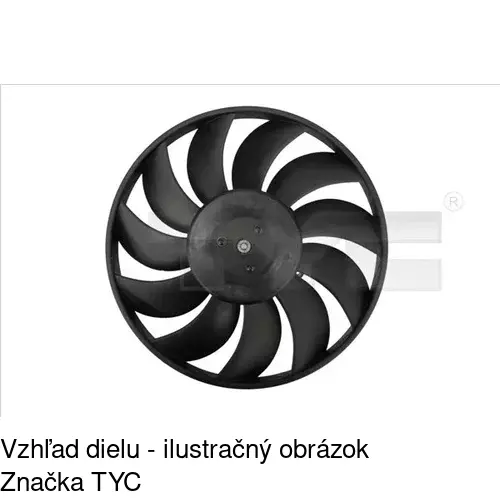 Ventilátor bez krytu / podpery POLCAR 551823U1X