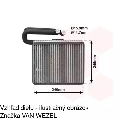 Výparník klimatizácie 5518P8-1 /POLCAR/ - obr. 2