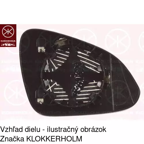 Sklo vonkajšieho zrkadla s držiakom 5520552M /POLCAR/ - obr. 4