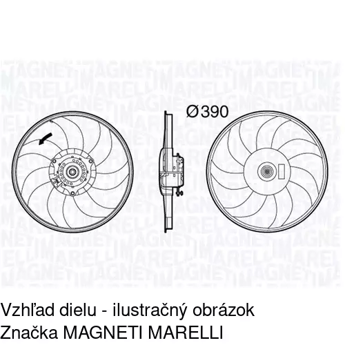 Ventilátor bez krytu / podpery POLCAR 554623U1X