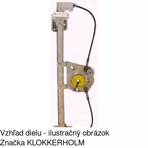 Mechanizmus sťahovania okna elektrický bez motora 5561PSG3 /POLCAR/