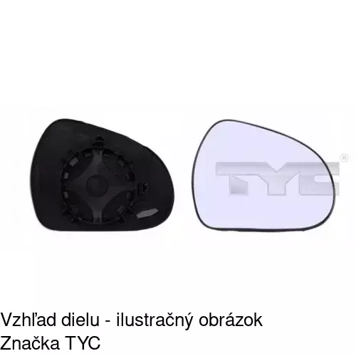 Sklo vonkajšieho zrkadla s držiakom 5724556M /POLCAR/ - obr. 4