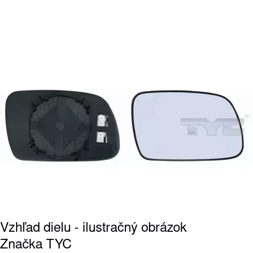 Sklo vonkajšieho zrkadla s držiakom 5748541M /POLCAR/ - obr. 1