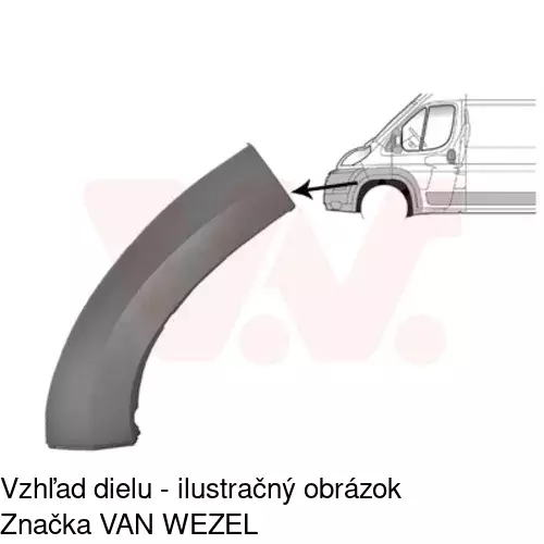 Lišta nárazníka 57700011 /POLCAR/ - obr. 1