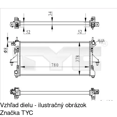 Chladiče vody 577008A4 /POLCAR/