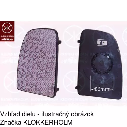 Sklo vonkajšieho zrkadla s držiakom 5770556E /POLCAR/ - obr. 2