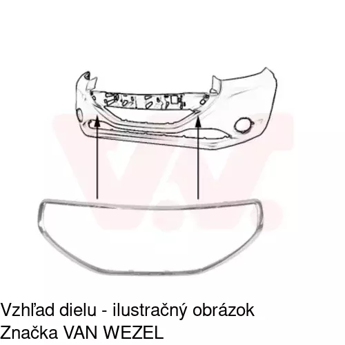 Rámik krytky nárazníka 57B12710 /POLCAR/ - obr. 1